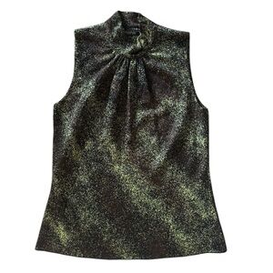 St. John Mock Neck Sleeveless Top